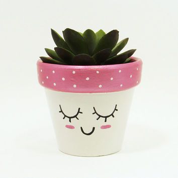 Mini maceta con diseño manga