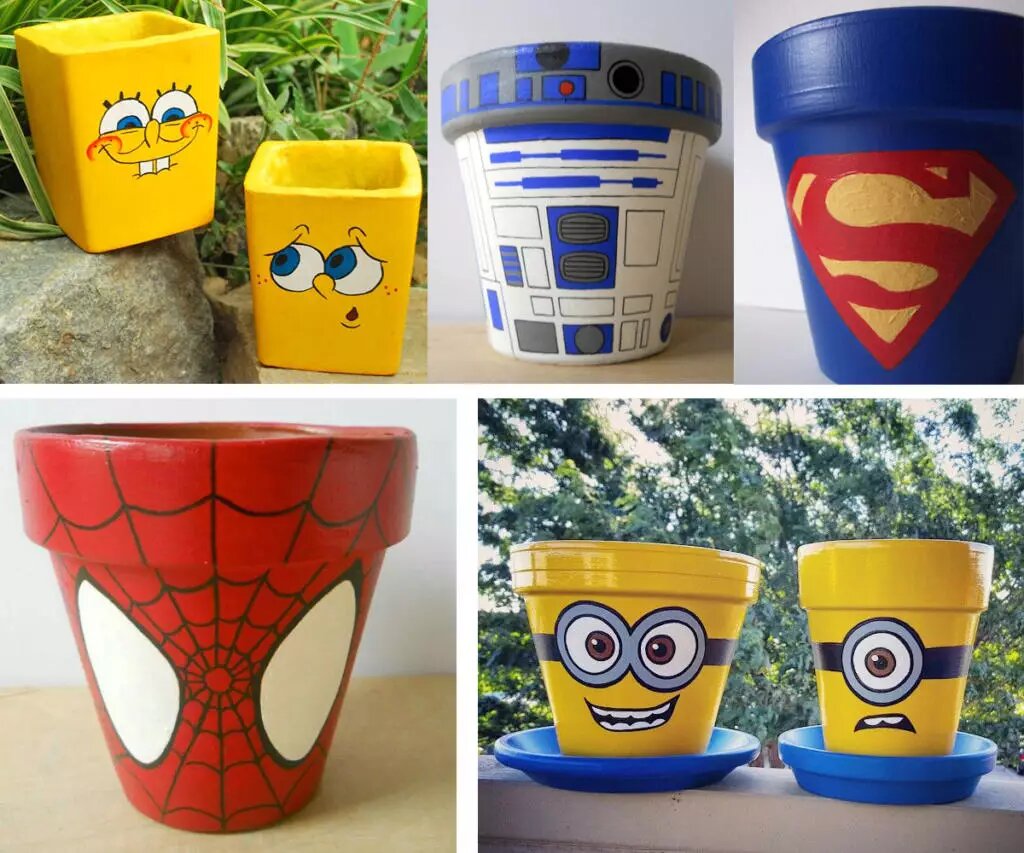 Mini maceta con diseños originales