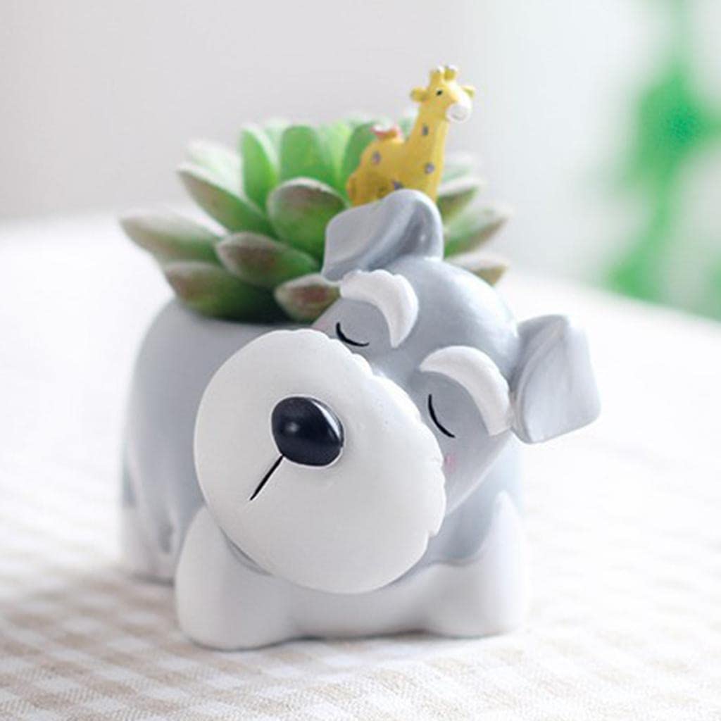 Mini maceta con forma de perro