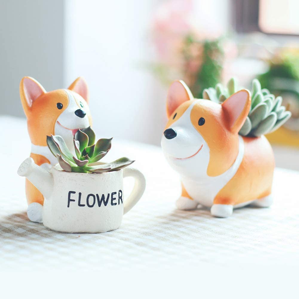 Mini maceta con forma de perro