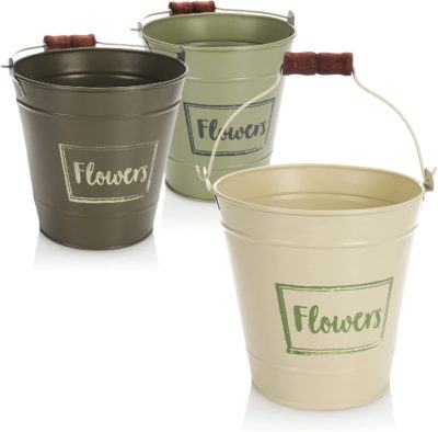 Macetas metálicas para flores